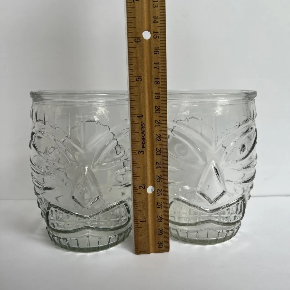 VTG Libbey Tiki Glasses Pair 4.5